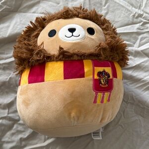 Harry Potter Lion Plush Squishmallow with Gryffindor Scarf